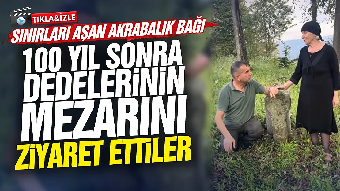93 Harbi Şehidi Sofuoğlu Ahmet Ağa'nın torunları mezarı başında