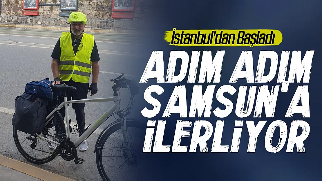 Gurbetçi bisikletçi Metin Mert Samsun yolunda Tosya'ya ulaştı