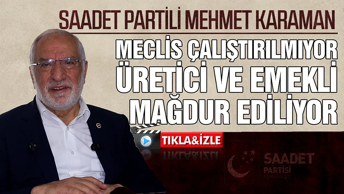Saadet Partisi Samsun Milletvekili Mehmet Karaman basınla buluştu