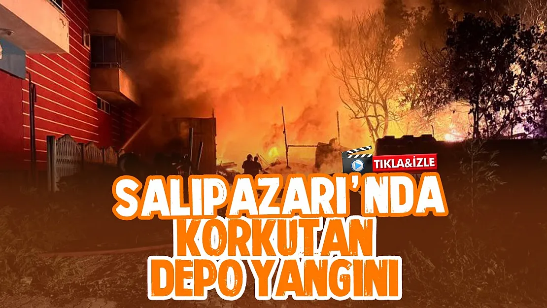 Salıpazarı'nda inşaat malzemesi deposunda yangın