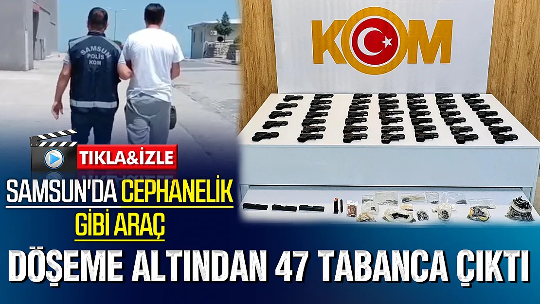 Samsun'da Aracın Zulasından Cephanelik Çıktı!
