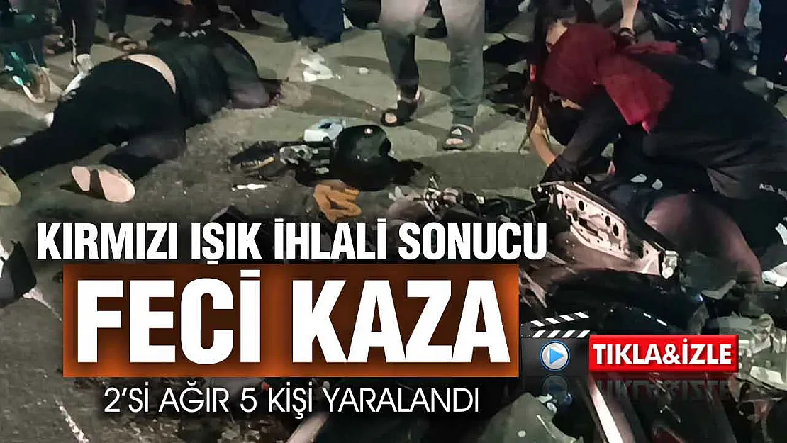 Samsun'da Feci Kaza 2'si Ağır 5 Yaralı