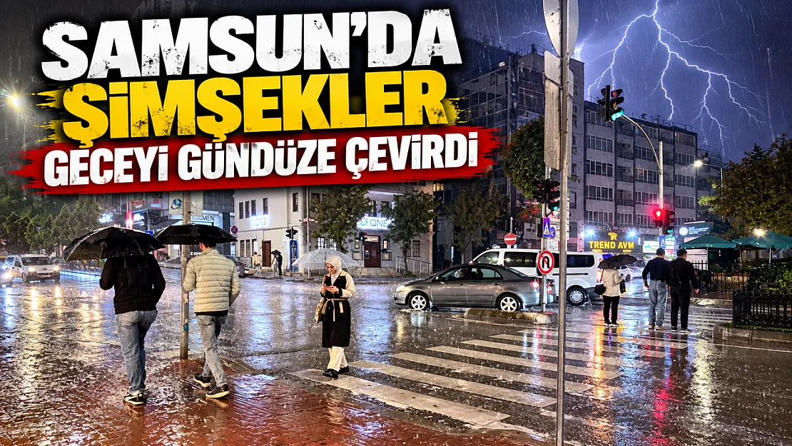 Samsun'da sağanak yağış etkili oldu