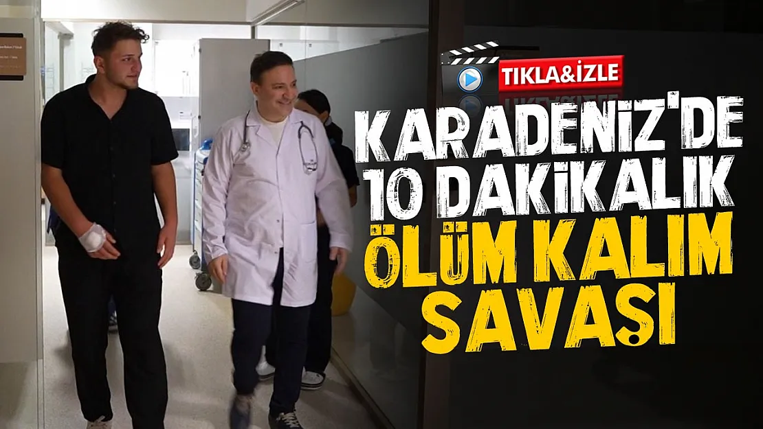 Samsun sahilinde boğulma tehlikesi atlatan genç kurtuldu