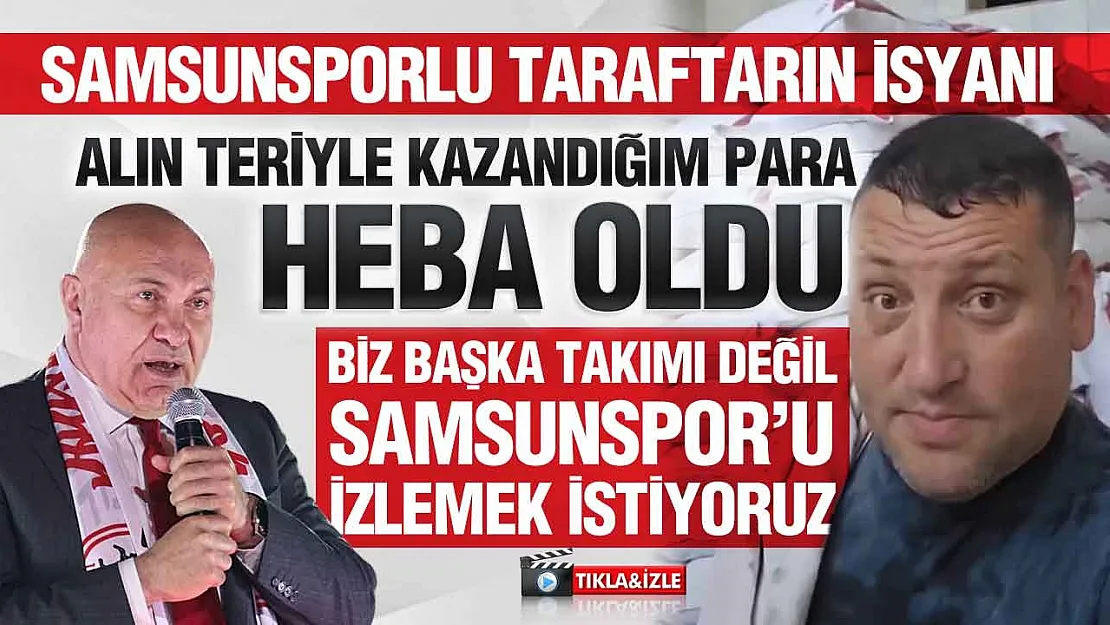 Samsunspor taraftarından Yüksel Yıldırım'a sert tepki