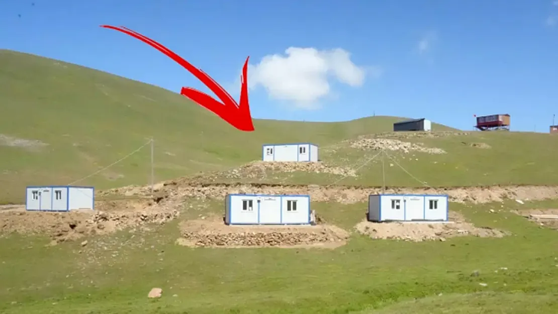 Yaylayı bir gecede konteyner ile doldurdular