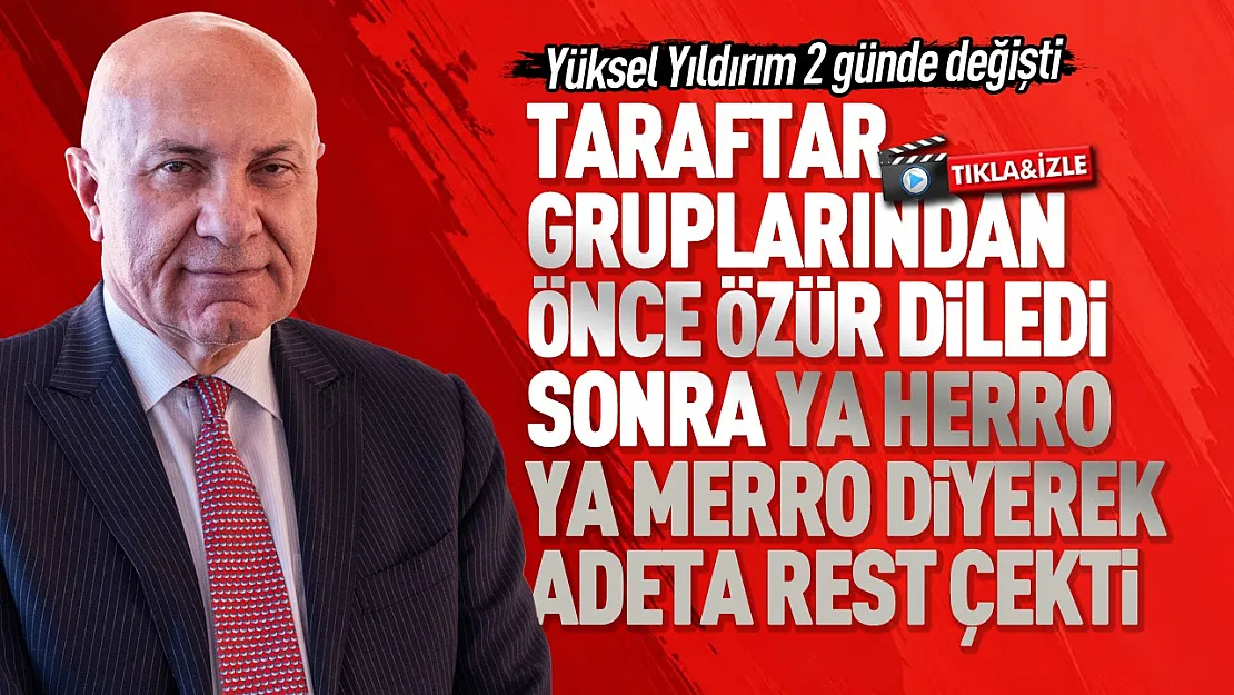 Yüksel Yıldırım taraftar gruplarına rest çekti