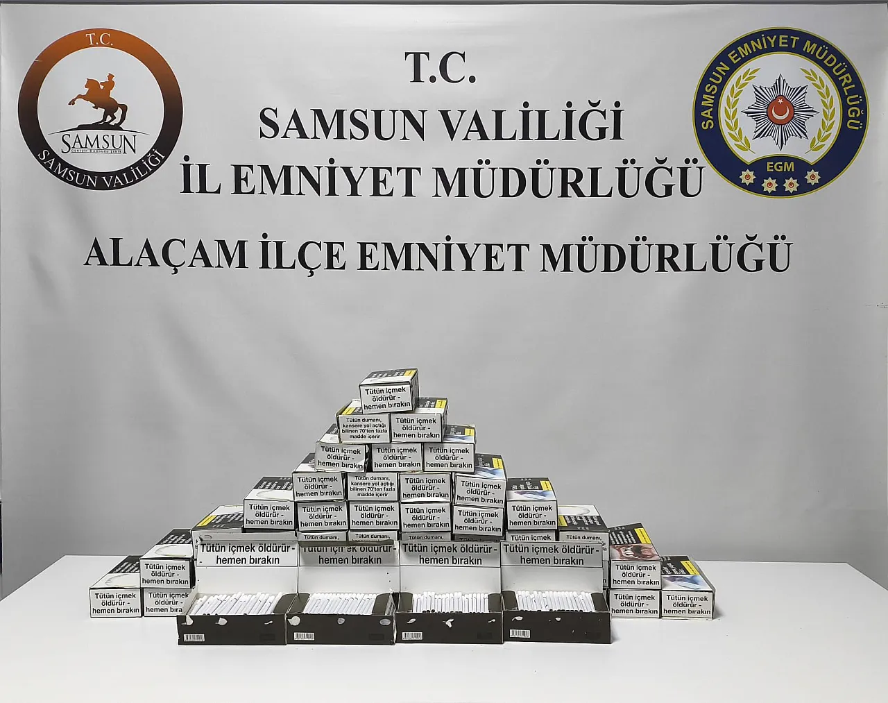Samsun'da 20 Bin kaçak sigara ele geçirildi!