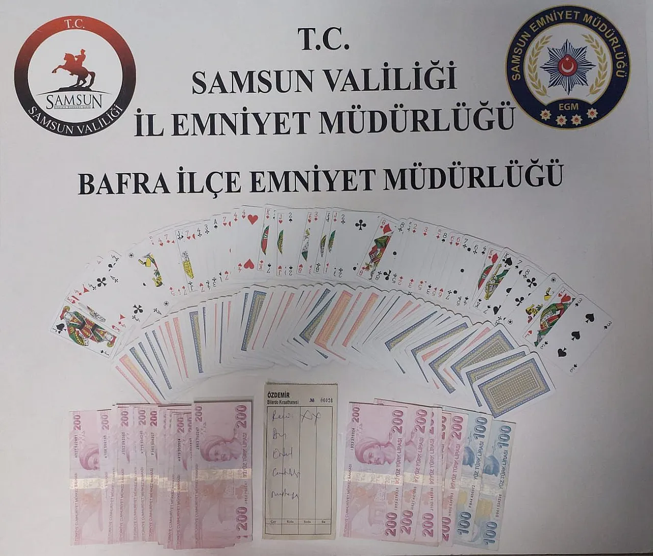 Samsun'da kumar oynayan 5 kişiye ceza yağdı