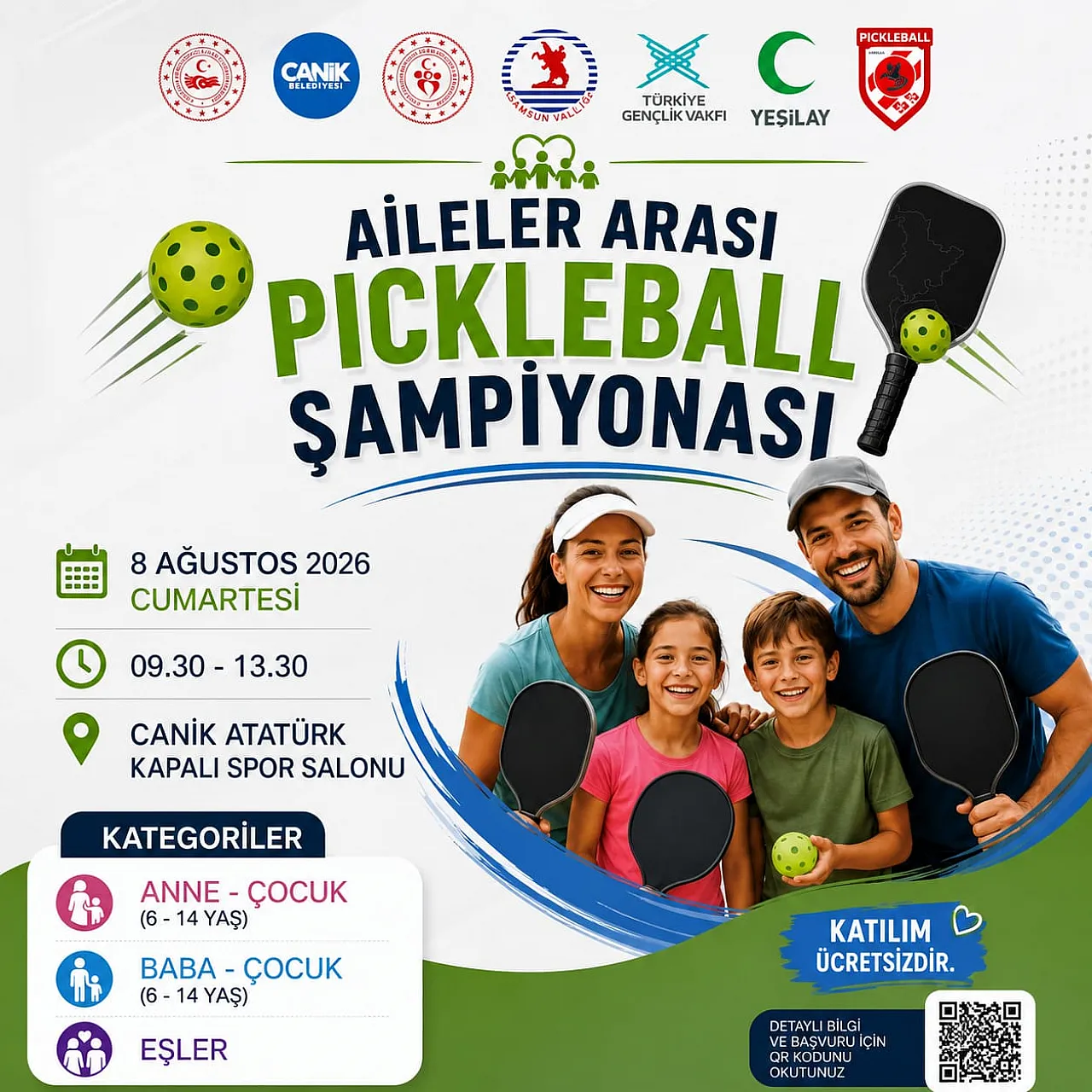 Samsun Pickleball Şampiyonası için geri sayım başladı