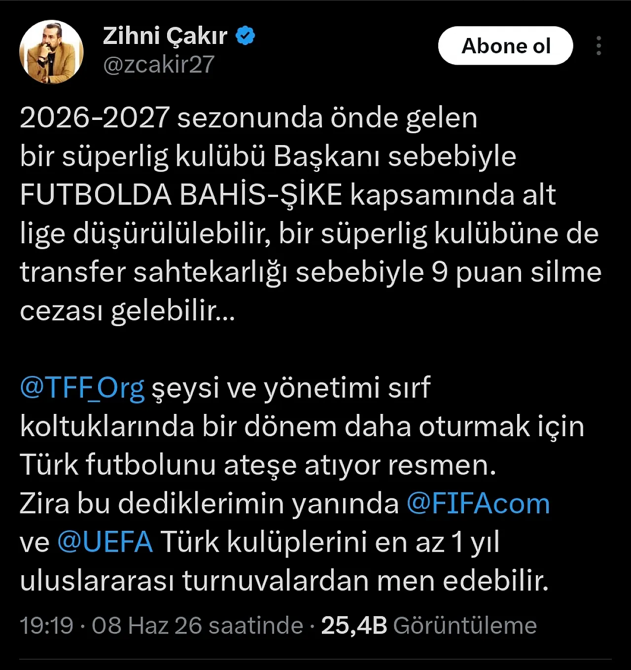 Türk futbolunda deprem etkisi yaratacak iddia