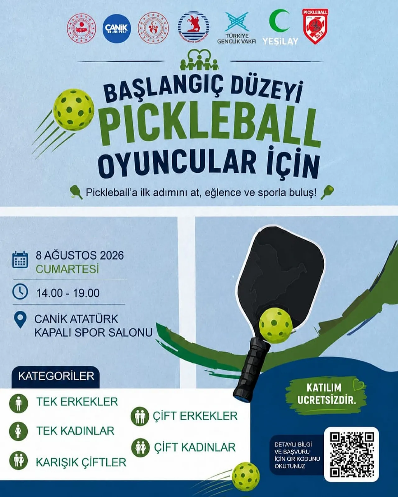 Samsun Pickleball Şampiyonası için geri sayım başladı