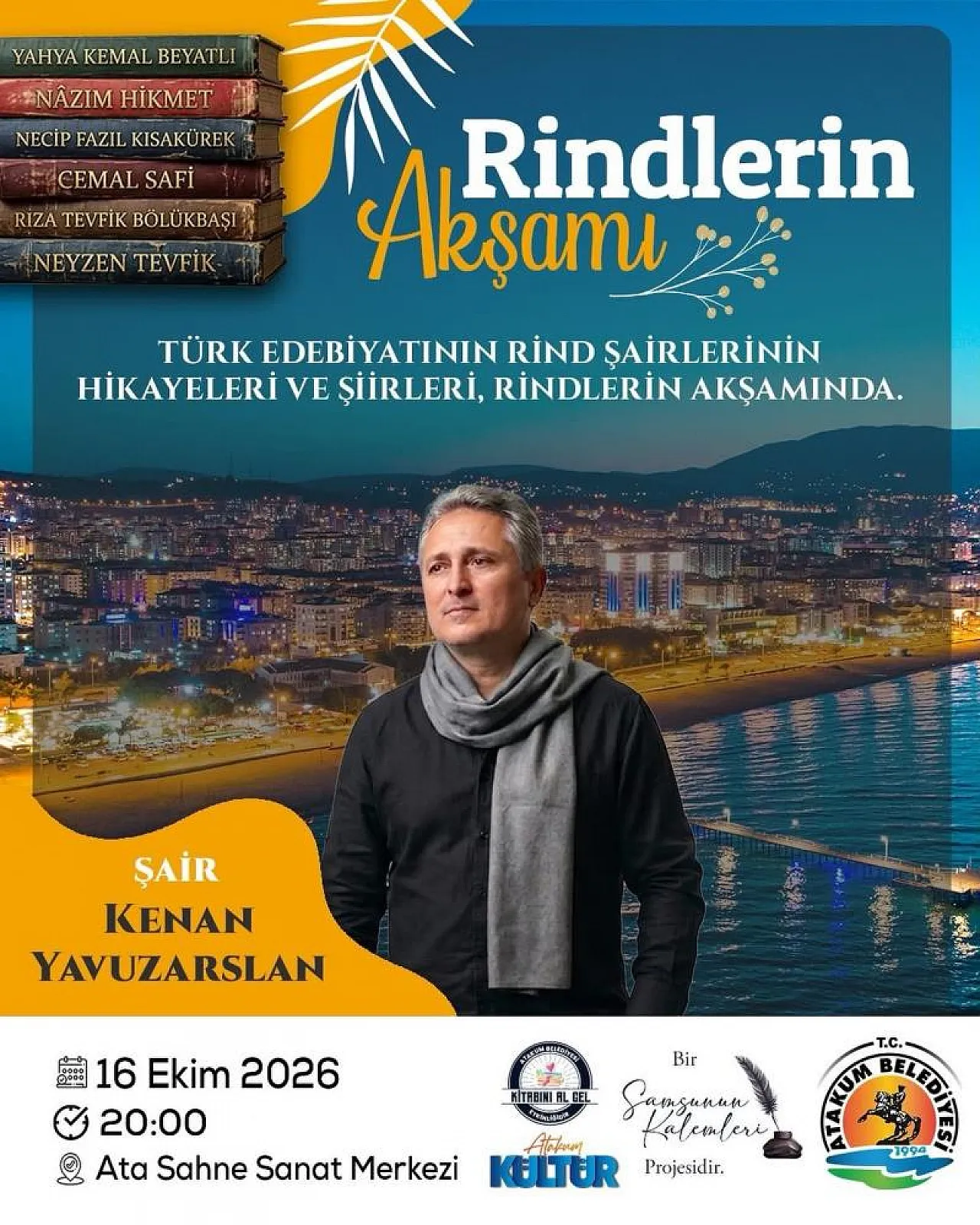 Atakum'da usta şairlerin dizeleri yankılanacak