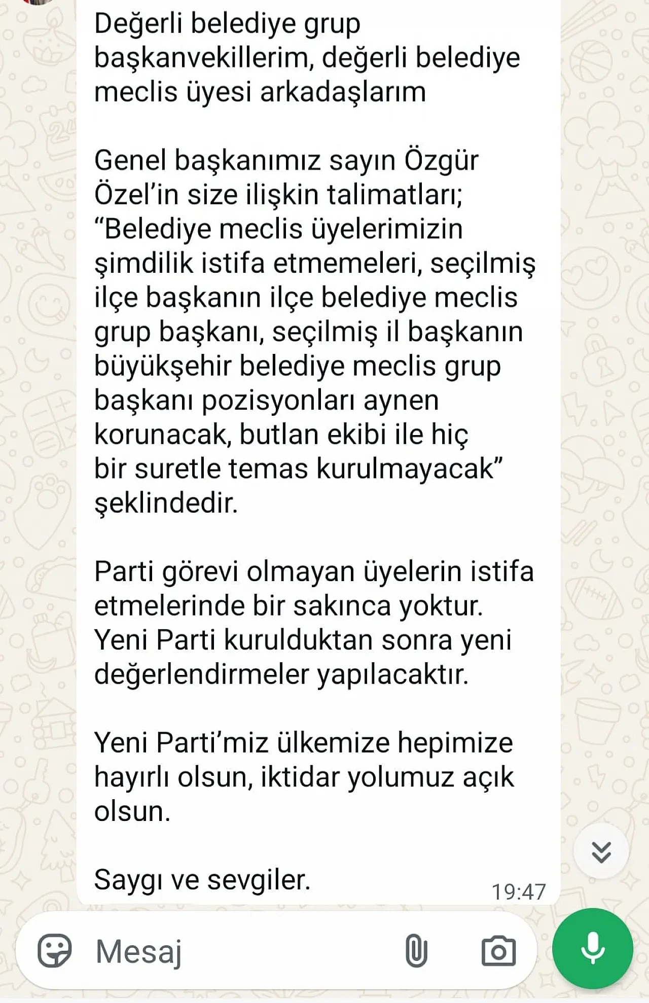 Samsun'da CHP'li Belediye Meclis Üyelerine İstifa Etmeyin Talimatı!