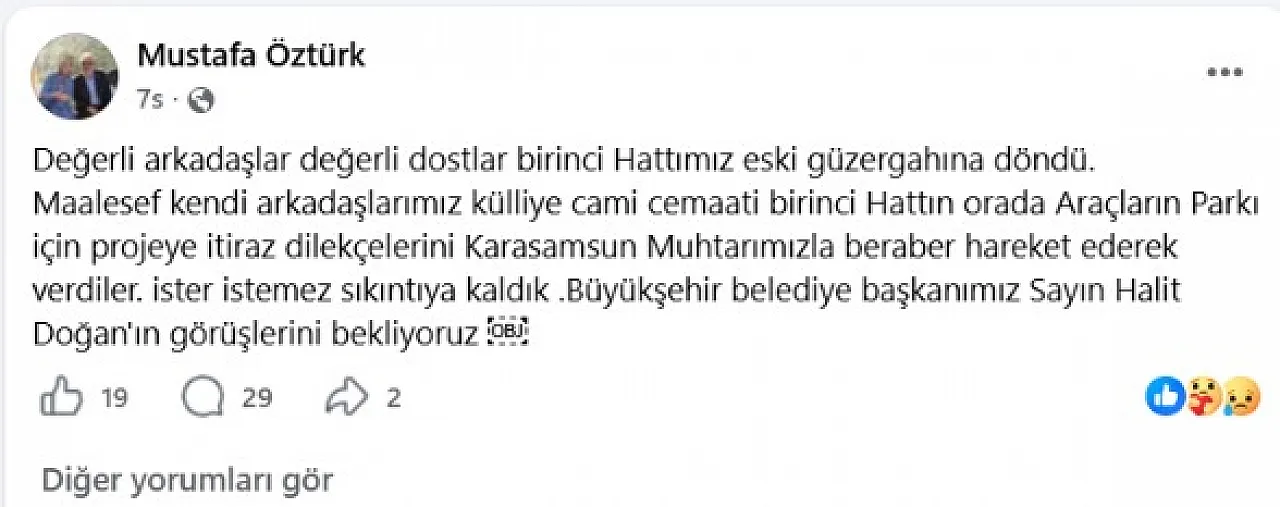 Samsun İlkadım'da 1. hat dolmuş güzergahı tartışması üç mahalleyi karıştırdı