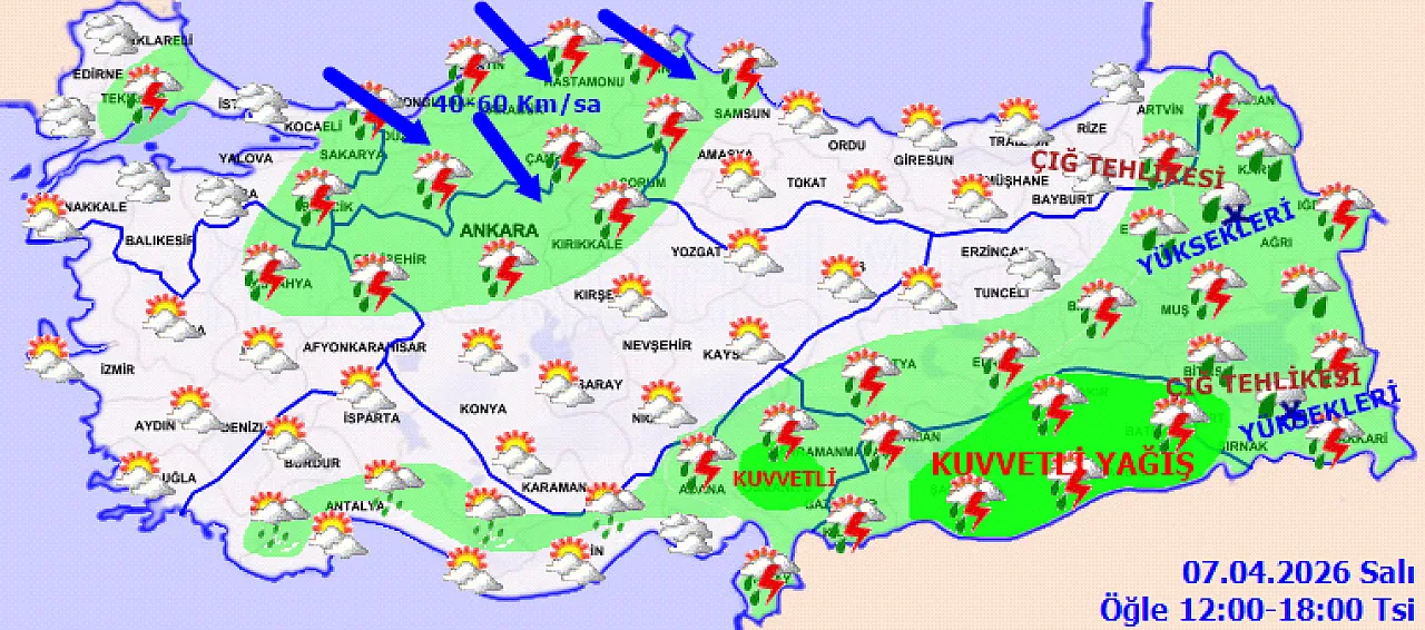 Meteoroloji'den Samsun'a sağanak uyarısı: Öğle saatlerine dikkat!