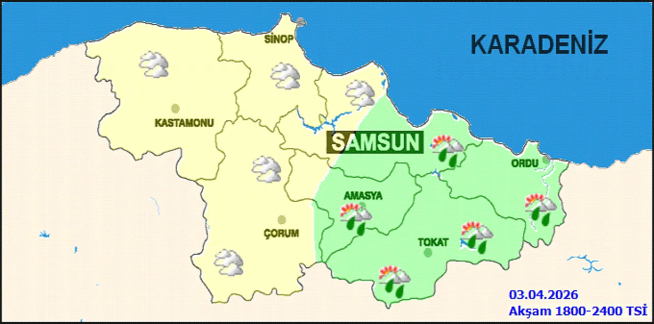 Dışarı şemsiyesiz çıkmayın! Samsun genelinde sağanak etkili olacak!