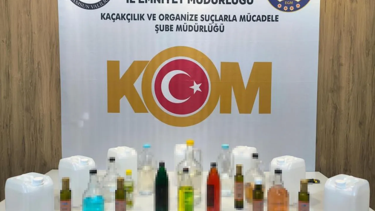 Atakum’da kaçak içki operasyonu