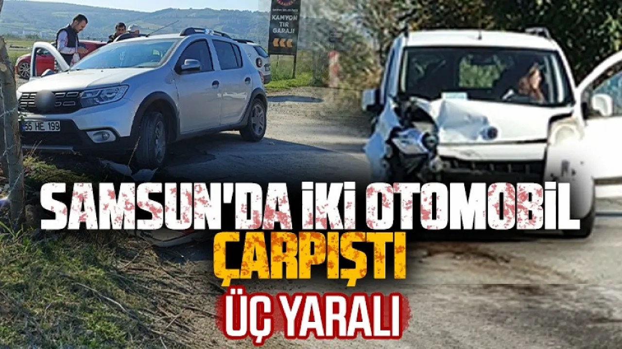 Bafra'da Kavşakta Kaza: 3 Yaralı
