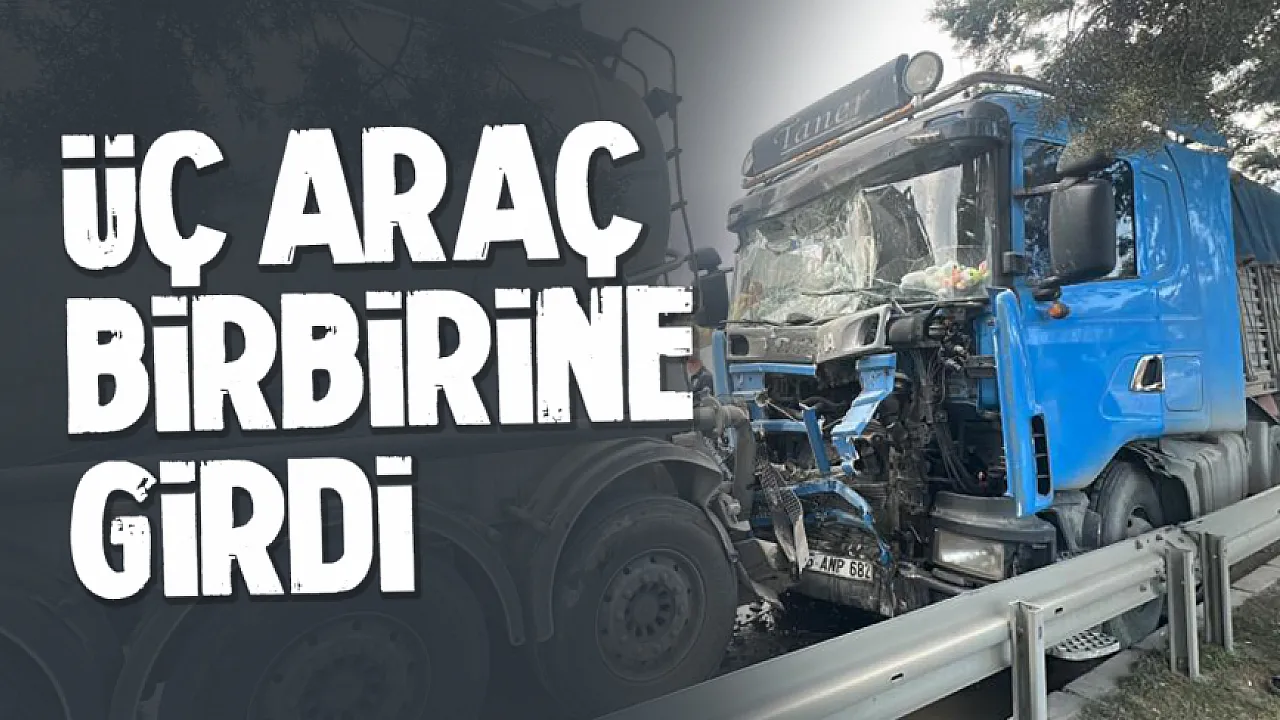 Samsun’da zincirleme kaza! Tır, beton mikseri ve kamyon birbirine girdi
