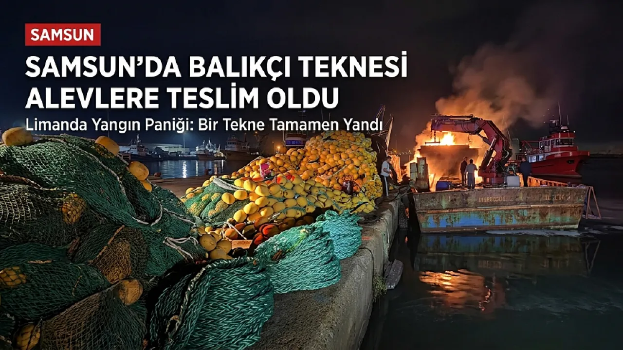 Yakakent’te Balıkçı teknesinde yangın çıktı
