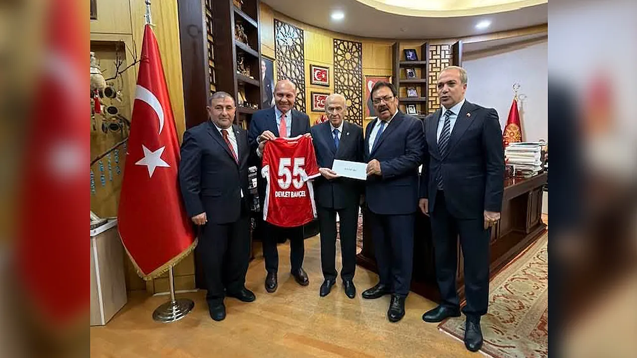Samsunspor Başkanı Yüksel Yıldırım'dan MHP Genel Başkanı Devlet Bahçeli'ye ziyaret
