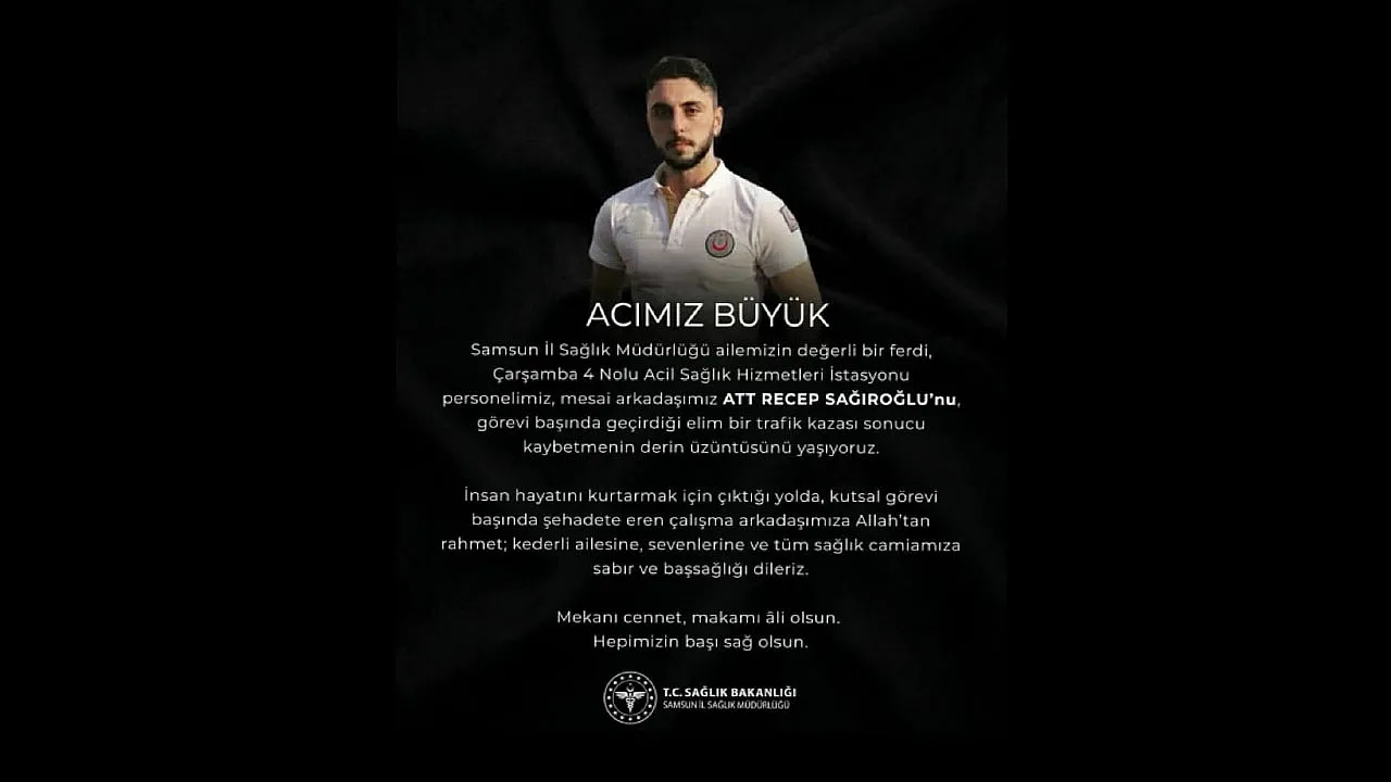 Samsun'da feci kaza! Görevi başında yaşamını yitirdi
