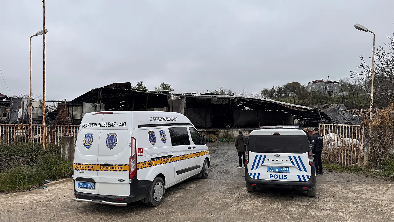 Samsun'da depo yangını söndürüldü