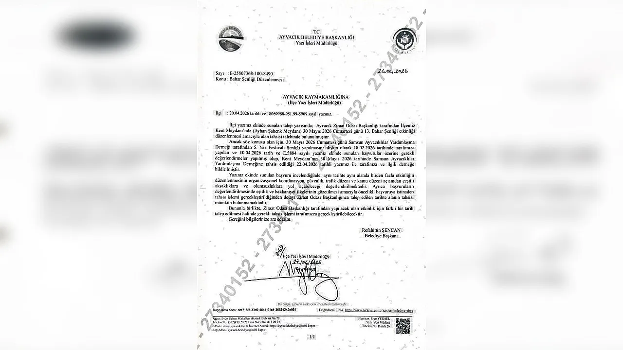 Ayvacık'ta şenlik krizi