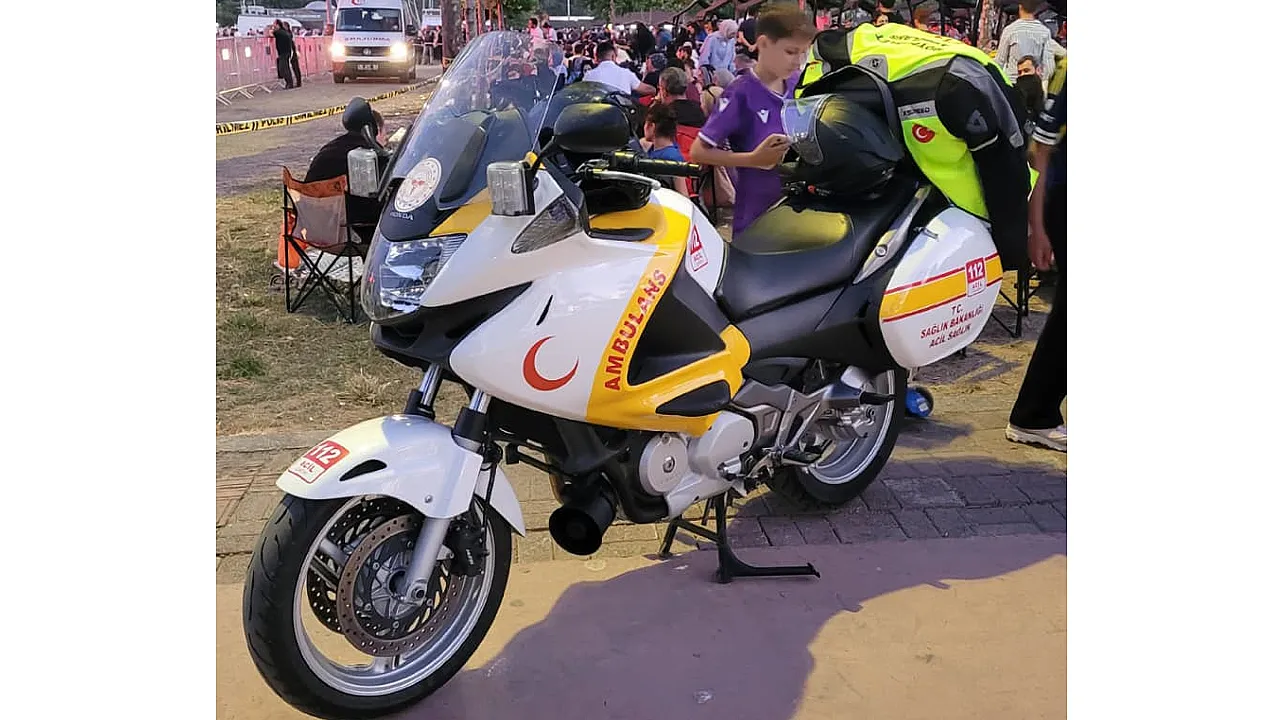 Samsun'da ilk motosiklet ambulans sahaya çıktı