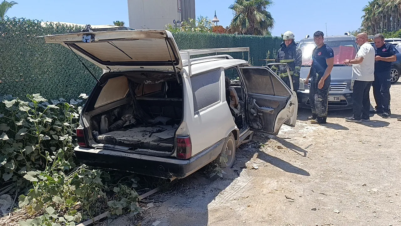 Ölçü almaya gitti dönüşte aracını yanmış halde buldu