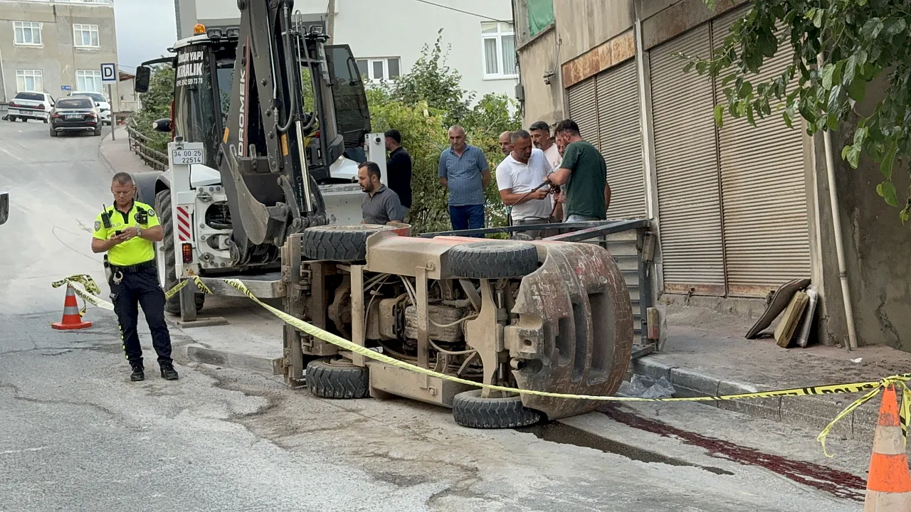 Rampada korkutan forklift kazası