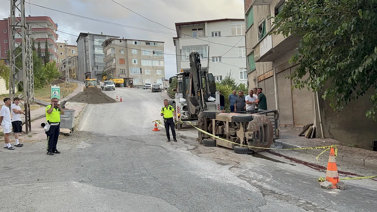 Rampada korkutan forklift kazası