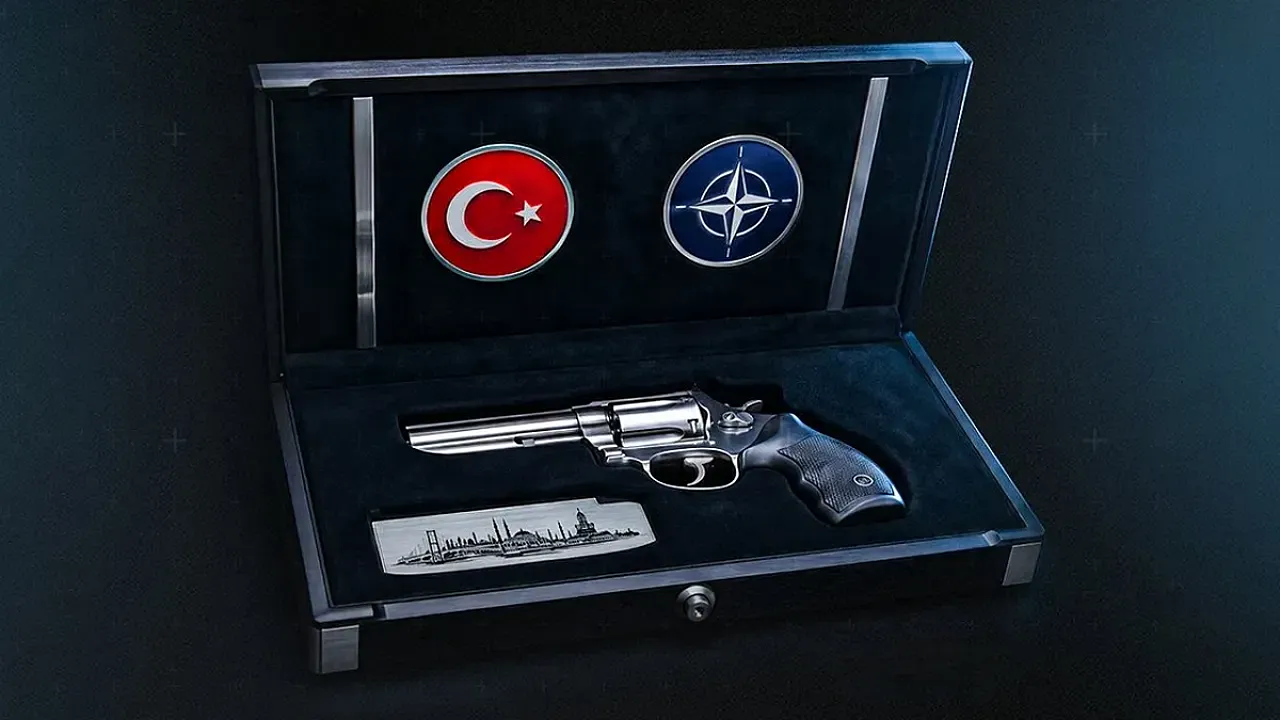Cumhurbaşkanı Erdoğan'dan Nato liderlerine isimlerine özel işlemeli revolver hediyesi