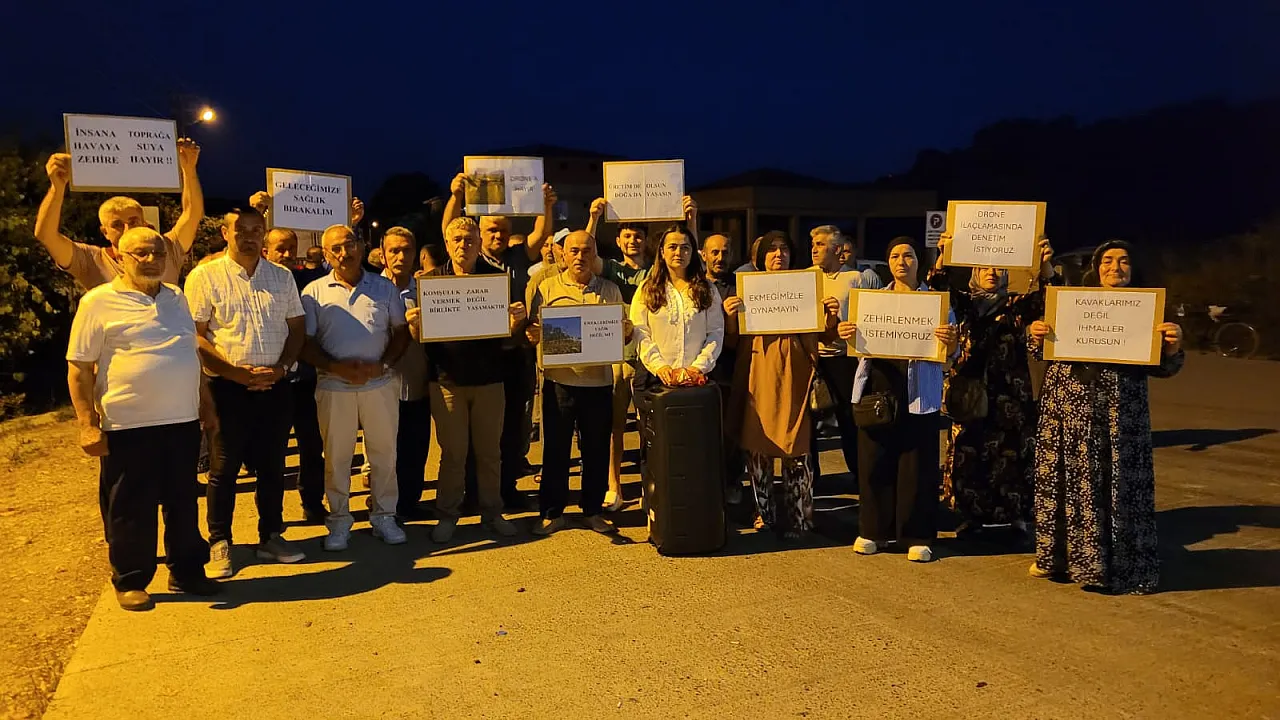 Samsun'da Yalı ve Çınarlık Mahallelerinde 'drone ile ilaçlama' gerilimi