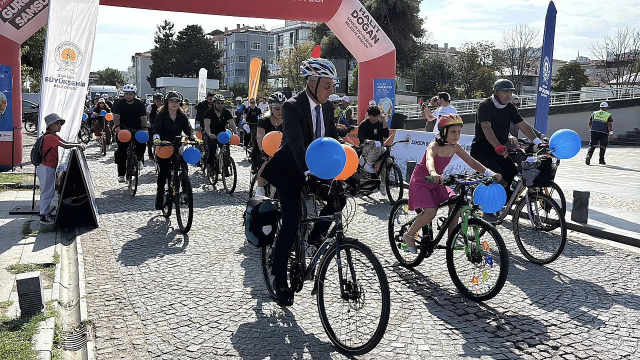 Samsun'da bisiklet sürüşü ve yürüyüş etkinliği