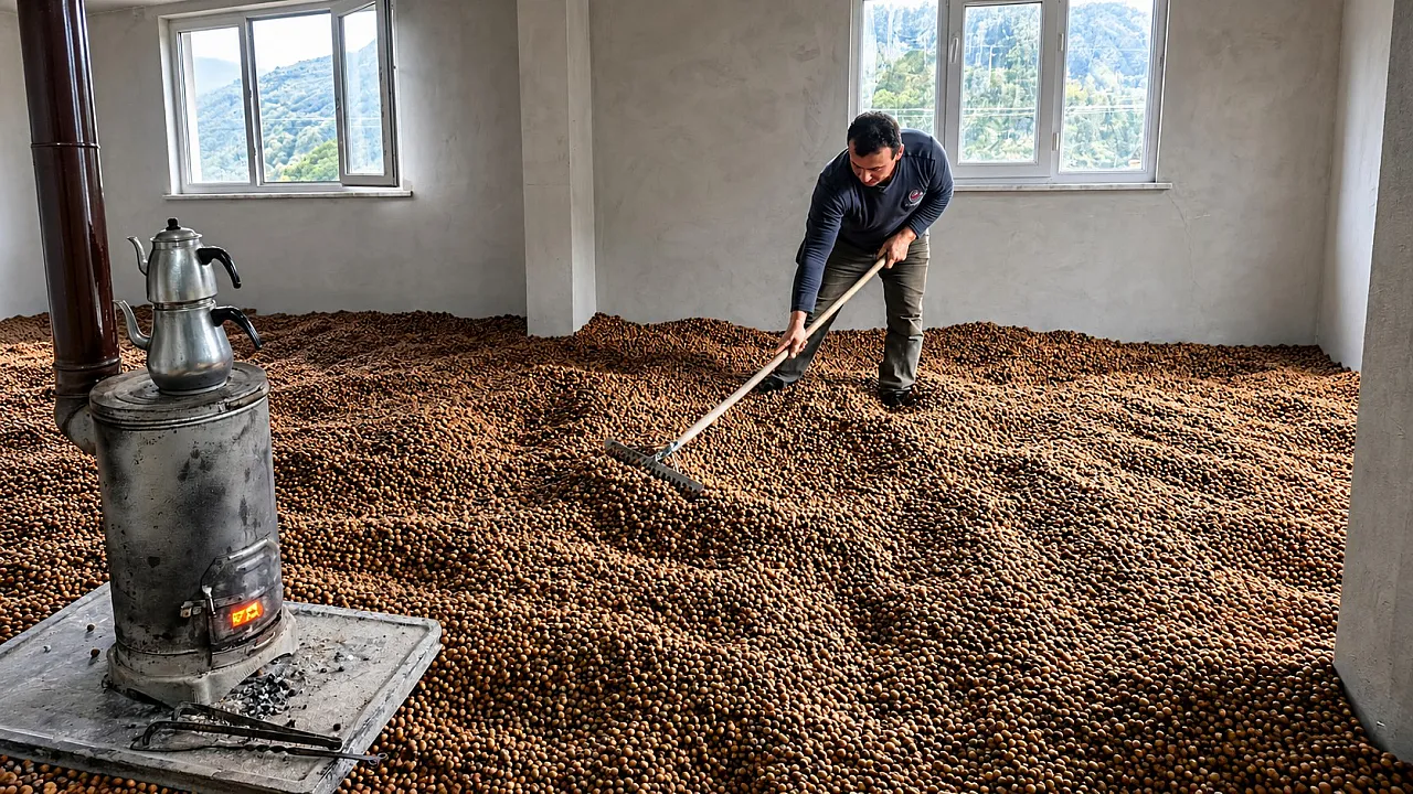Yağmur fındık üreticisini sobaya yöneltti