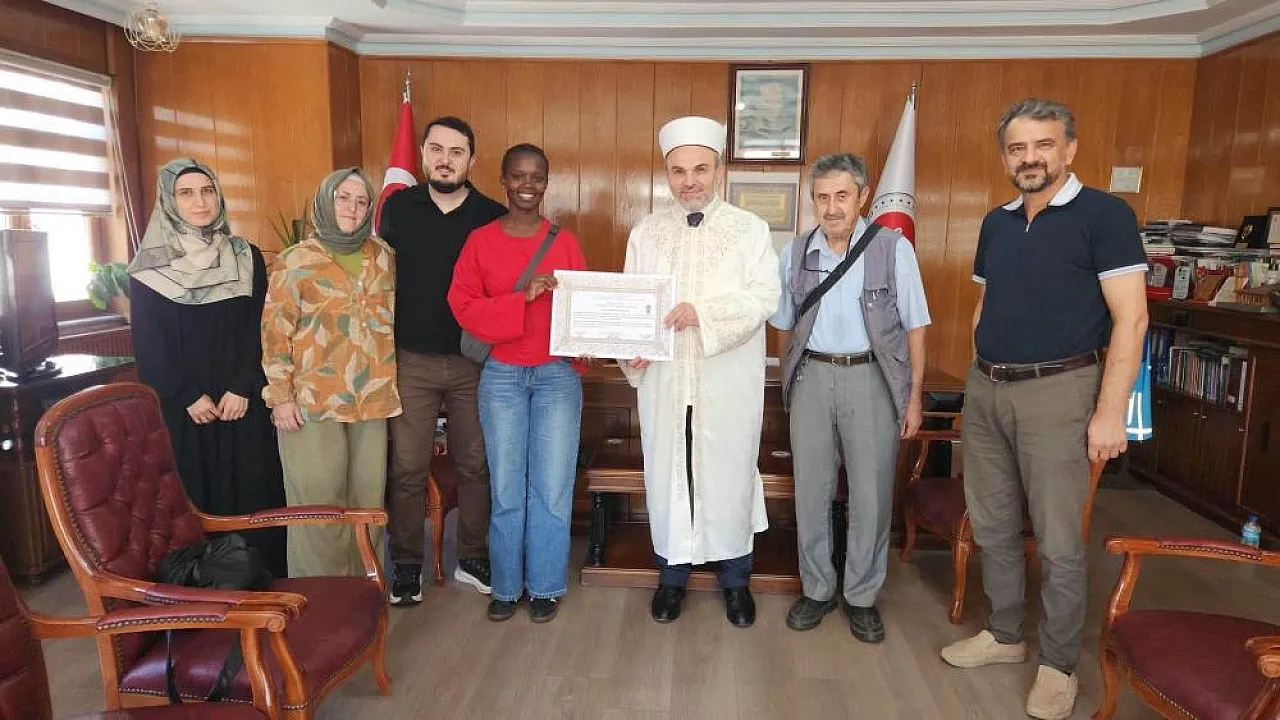 Samsun'a gelin olan Kenyalı 'Kosgei' Müslüman oldu