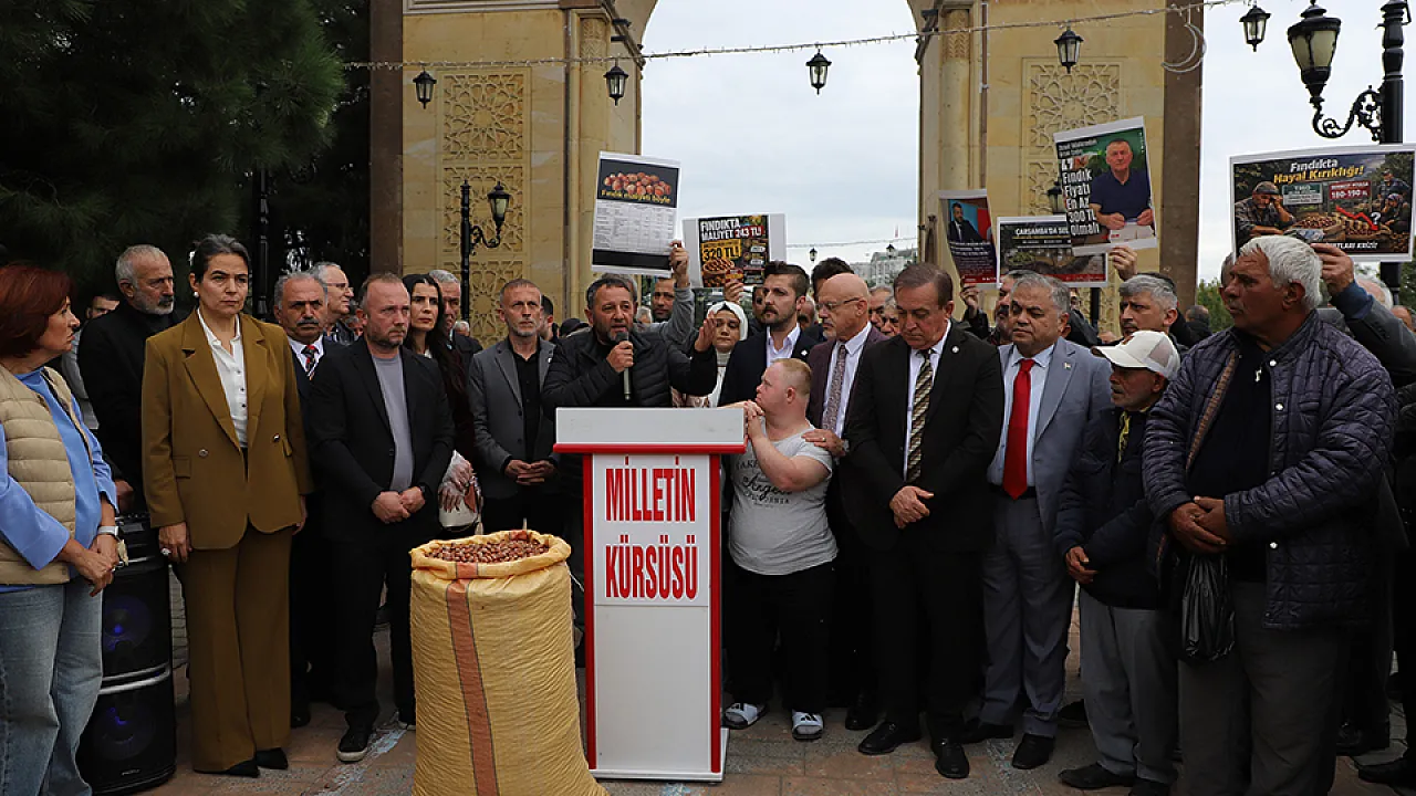 Çarşamba'da tarihi köprüde fındık gündemi