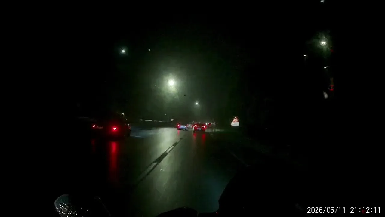 Samsun'da karayolunda ışıklar ritim tuttu
