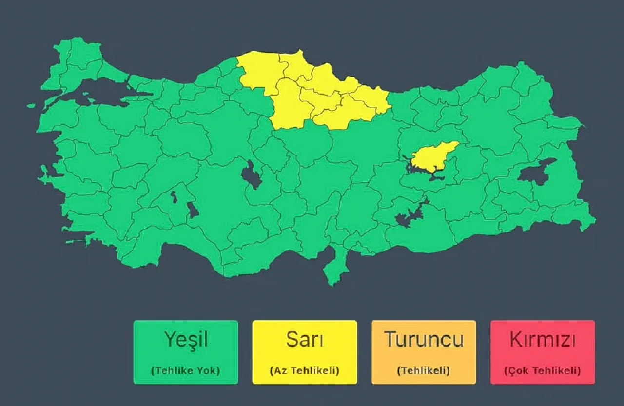 Meteoroloji'den Samsun için kritik uyarı, Sıcaklıklar 10 derece düşüyor, 8 il için sarı alarm!