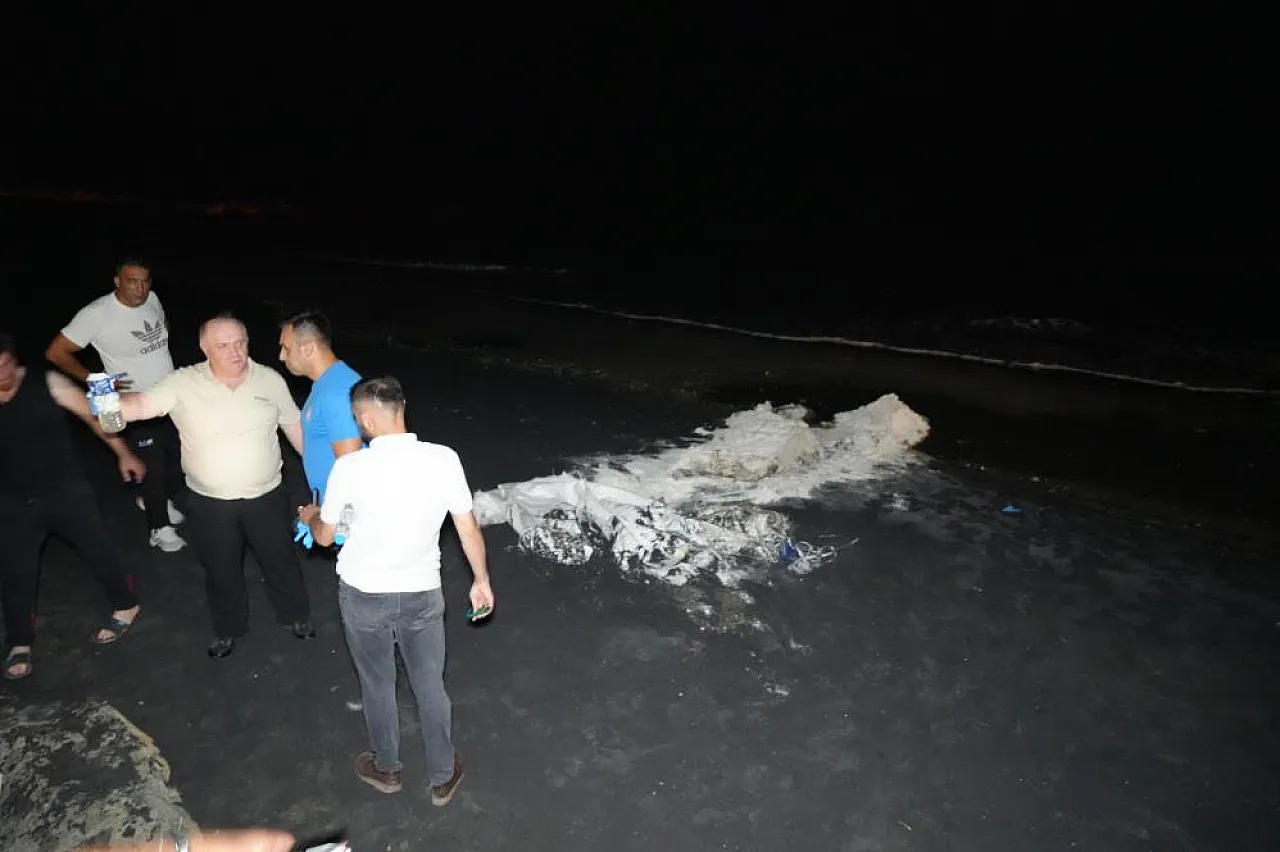Samsun sahilinde şüpheli madde paniği!