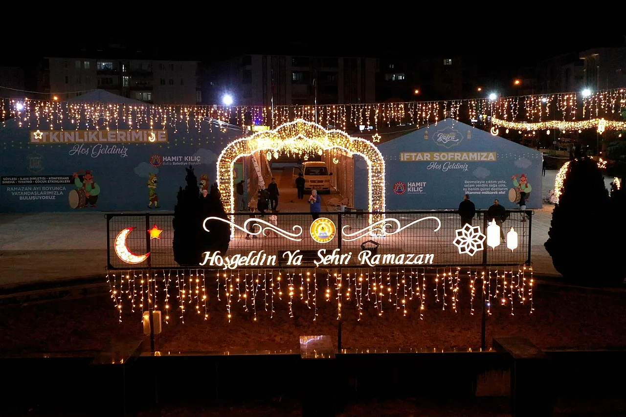 Bafra Belediyesi iftar çadırı ramazan'a hazır
