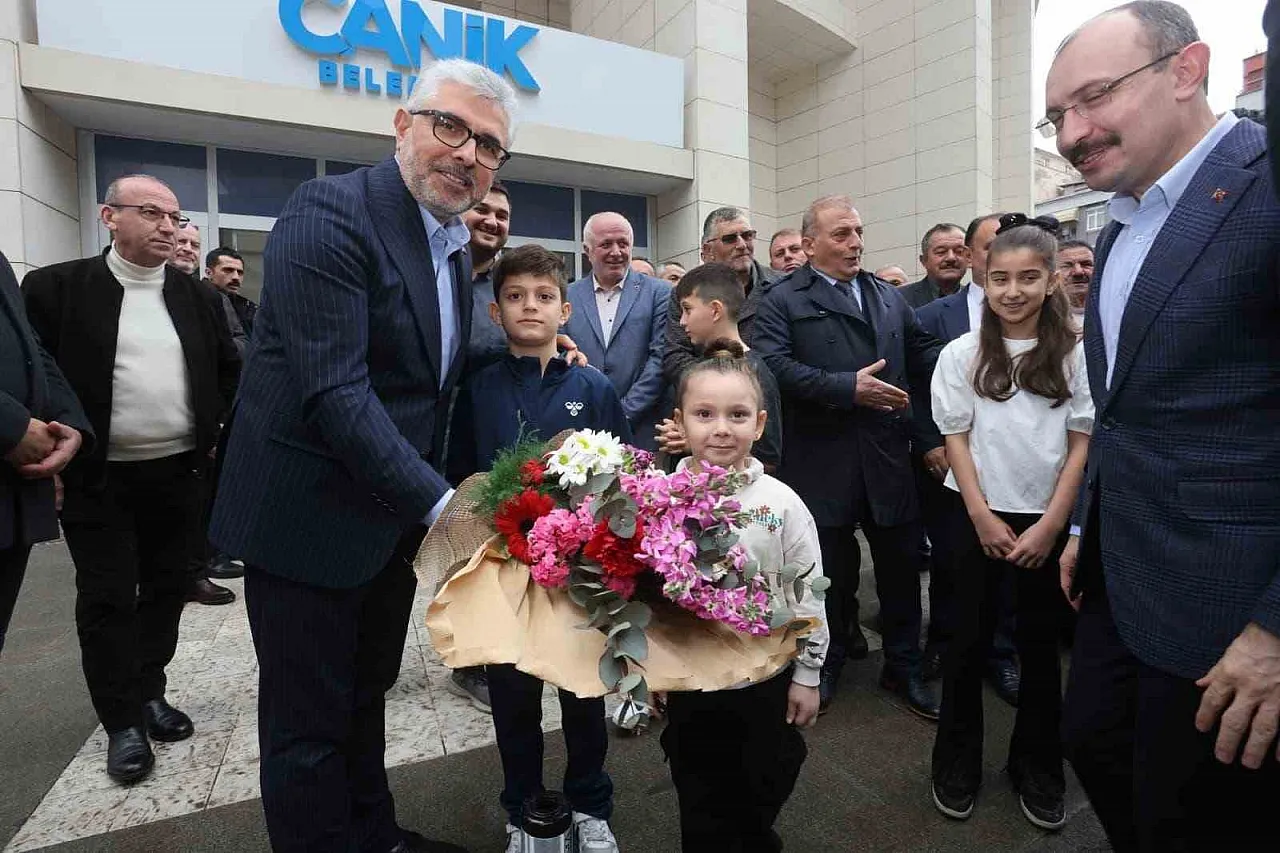Canik'te Ramazan bayramı bayramlaşması
