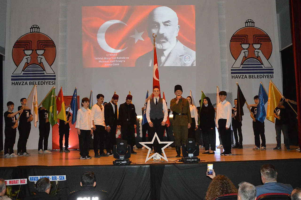 Havza'da İstiklal Marşı ve Mehmet Akif Ersoy anıldı