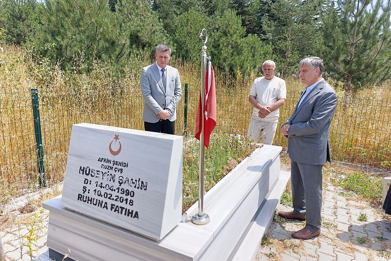 Havza Kaymakamı Serin'den şehit aileleri ve gaziye anlamlı ziyaret