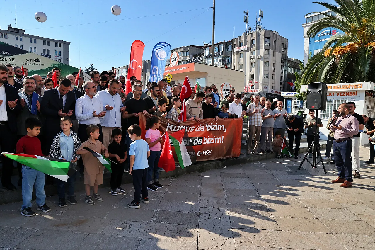 Samsun'da Gazze'deki soykırıma tepki
