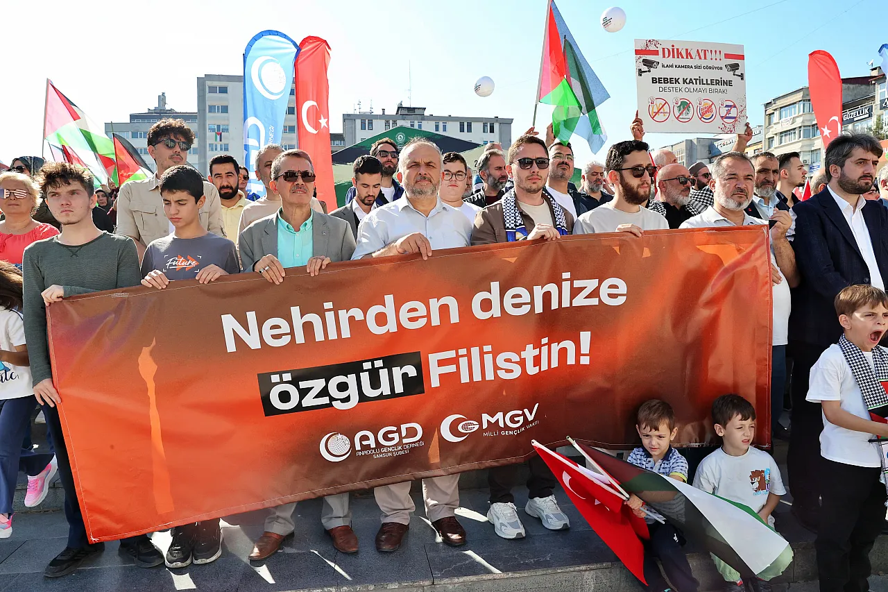 Samsun'da Gazze'deki soykırıma tepki