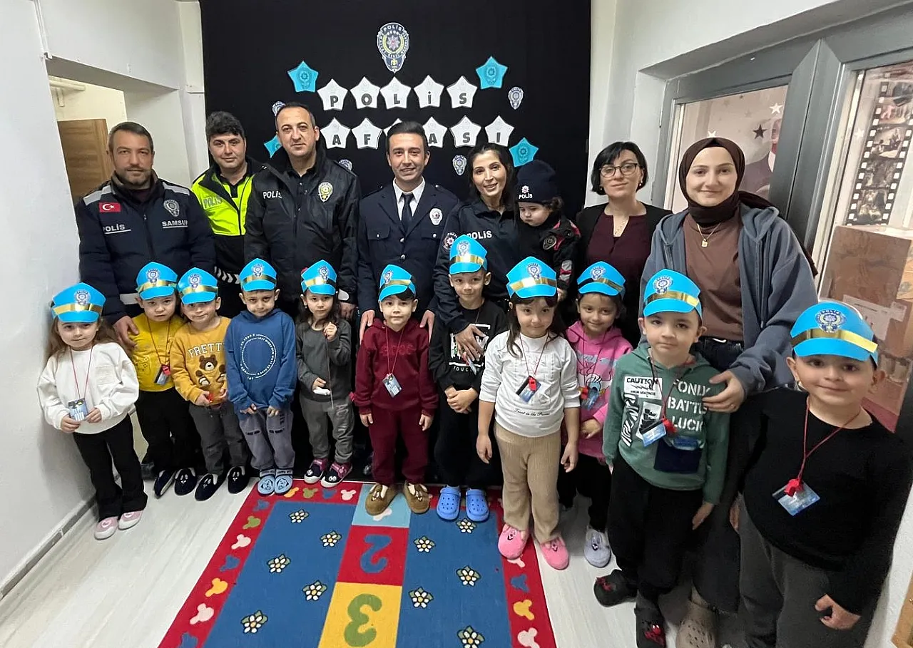 Samsun'da minikler Küçük Polisler etkinliğiyle mesleği tanıdı