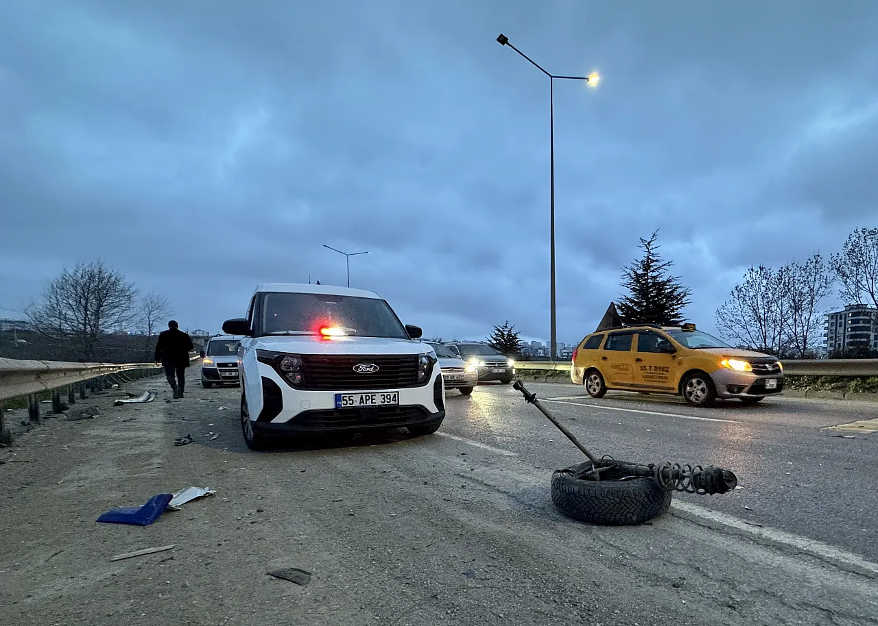 Samsun-Ordu karayolunda korku dolu anlar! Freni boşalan tır durdurulamadı!